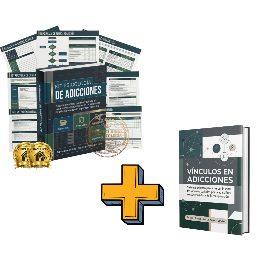 KIT PSICOLOGIA EN ADICCIONES + VINCULOS EN ADICCIONES